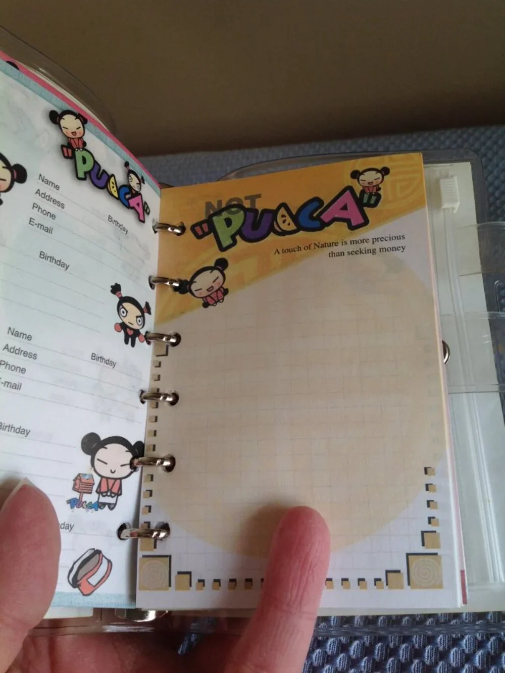 Vintage Y2K 2002 Pucca Calendar Notes Address Book Mini Wallet Planner Case - Picture 7 of 14